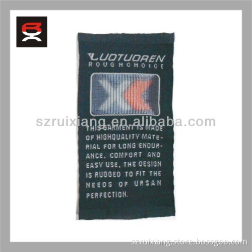 specila woven label with fish line